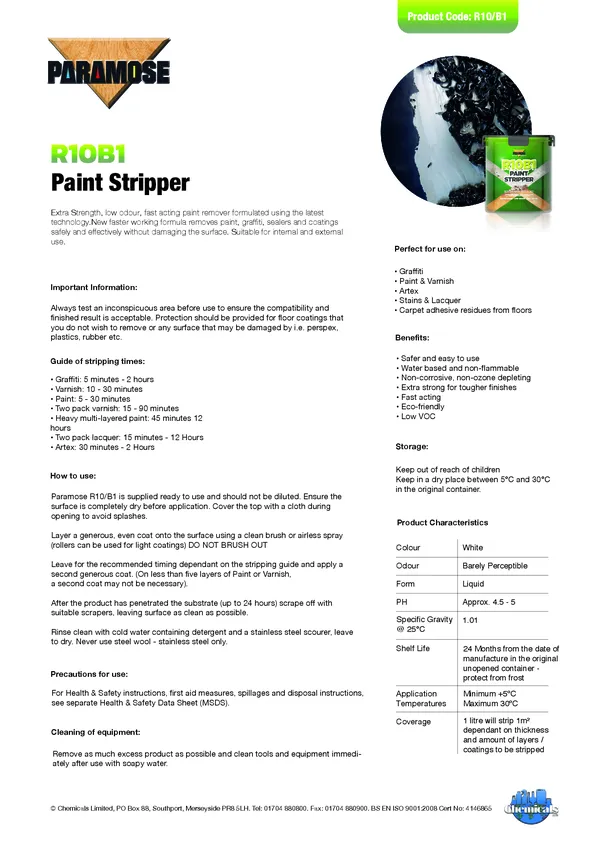 PARAMOSE R10/B1 Datasheet PDF 